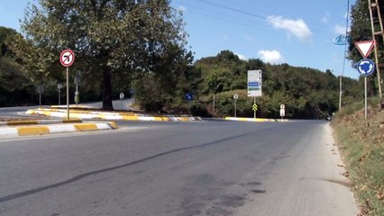 Sarıyer’de hafriyat kamyonunun lastiği bomba gibi patladı...O anlar kamerada