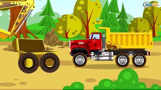 Excavator and Truck Friends in City | Cars & Trucks cartoon for children