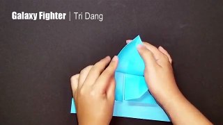 LONG DISTANCE PAPER AIRPLANE How to make a paper airplane that FLIES FAR | Galaxy Fighter