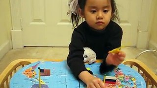 Nations of the World (Geography and Flags) By a 4 year old American Girl