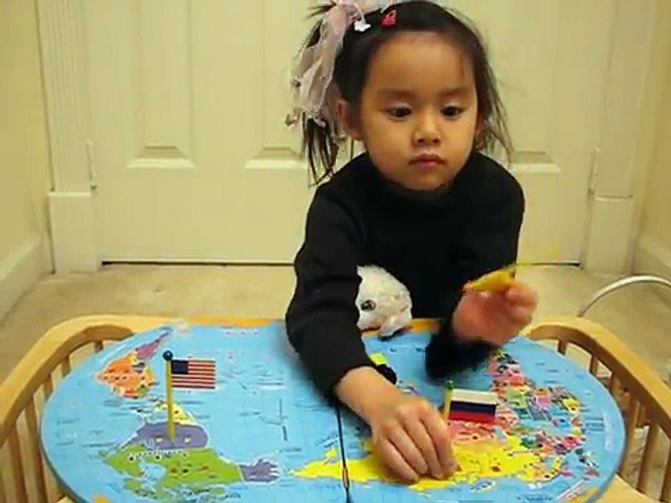 Nations of the World (Geography and Flags) By a 4 year old American Girl