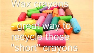 How to make home made paint with old crayons for the kids to use!