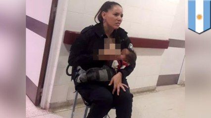Police officer who was breastfeeding baby promoted
