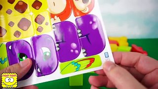Building Blocks Toys Zoo Animals Train, Mega Bloks to Learn Colors and Animal Names for To