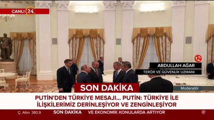Putin: Türkiye ile ilişkilerimiz derinleşiyor ve zenginleşiyor