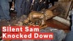 Watch Moment Protesters Knock Down Silent Sam Confederate Statue