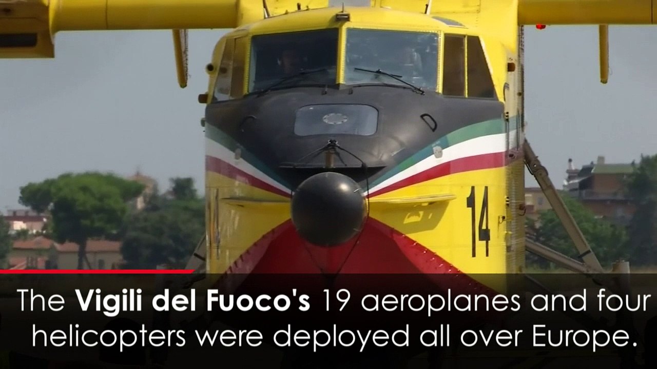 Largest water bomber fleet tackles Europe's wildfires