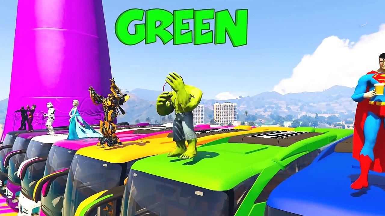 Voitures Dessin Animé pour Enfants avec Bus et drôle Comptines Bébé