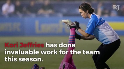 Lights FC head trainer Kori Jeffries stands out