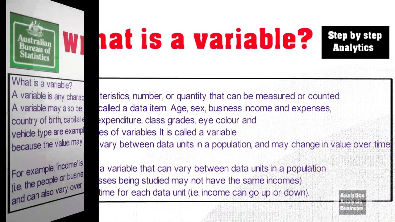 Variable for Business Analytics