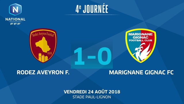 J4 : Rodez Aveyron Football - Marignane-Gignac FC (1-0), le résumé