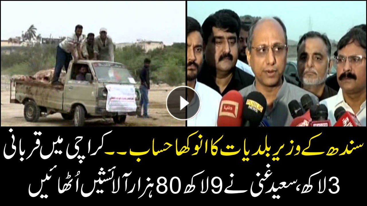 Saeed Ghani claims to have collected waste of more than 9  lac sacrificial animals although total count was 3 lac