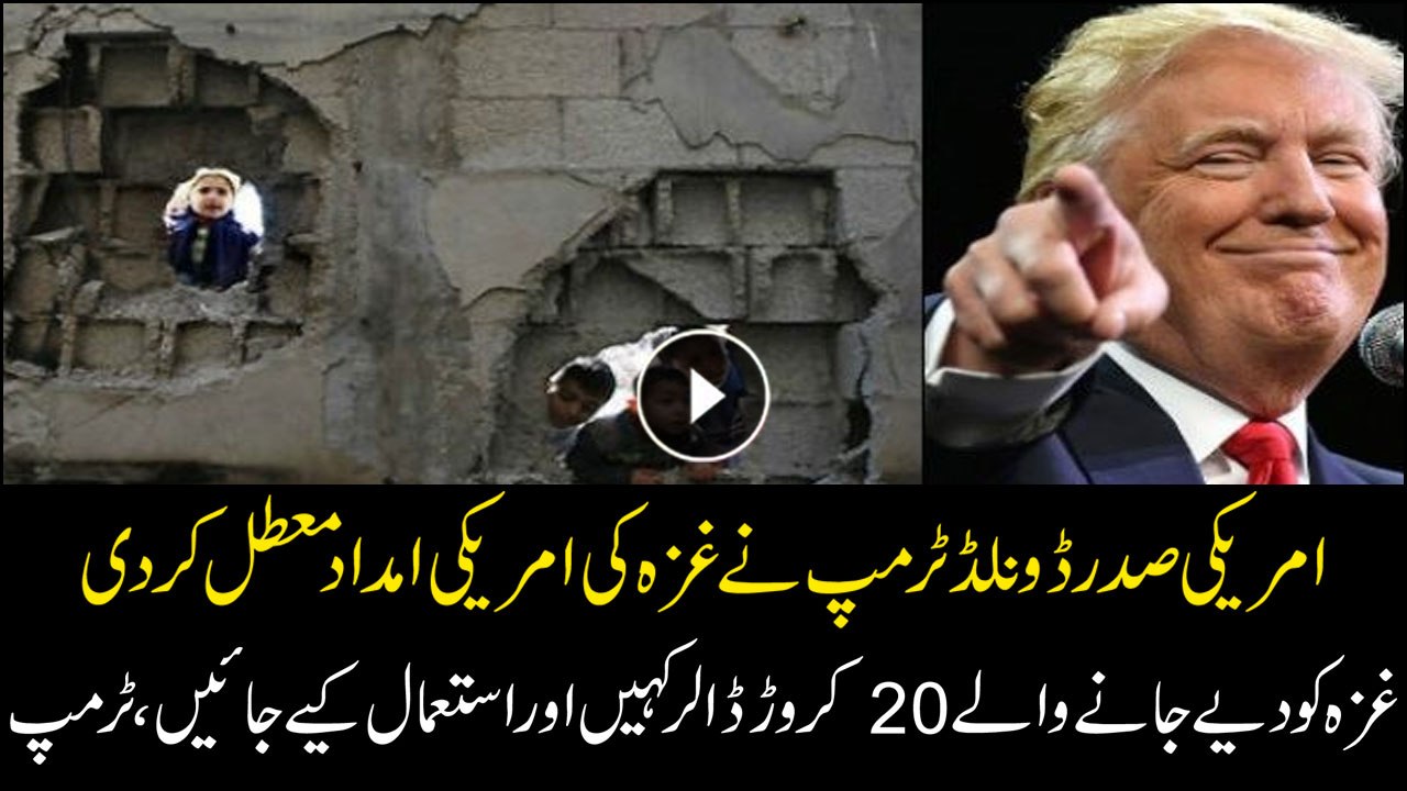 Donald Trump cuts US aid to Palestinians in Ghaza