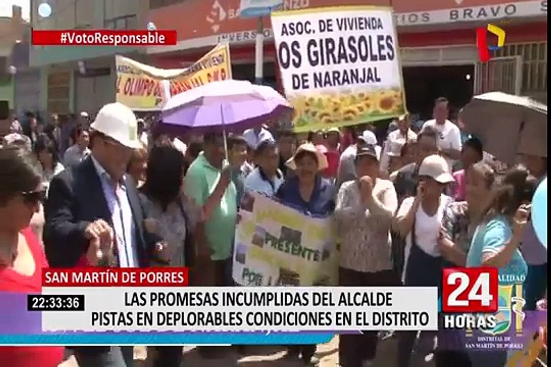 Las promesas incumplidas del alcalde de San Martín de Porres