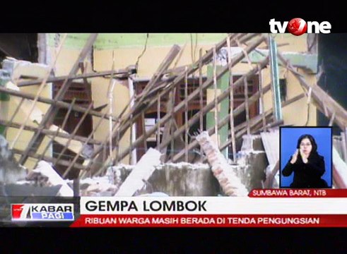 Gempa Lombok, Ribuan Warga Masih Berada di Tenda Pengungsian