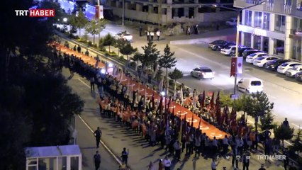 "Malazgirt şehitleri" anısına fener alayı düzenlendi