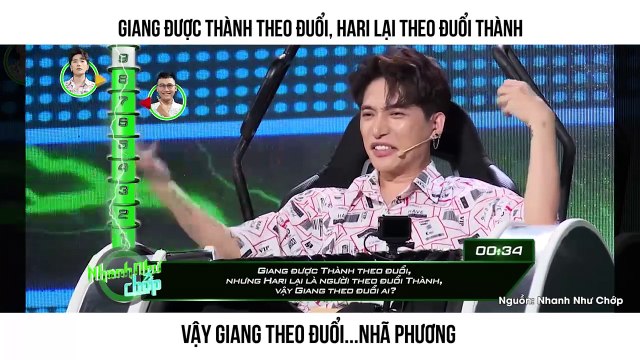 Giang được Thành theo đuổi, Hari lại theo đuổi Thành Vậy Giang theo đuổi...Nhã Phương