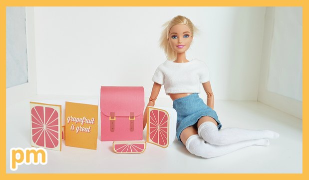 DIY Fruity School Supplies (Printable) for Barbie | Paper Miniatures