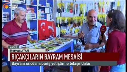 Bıçakcıların bayram mesaisi