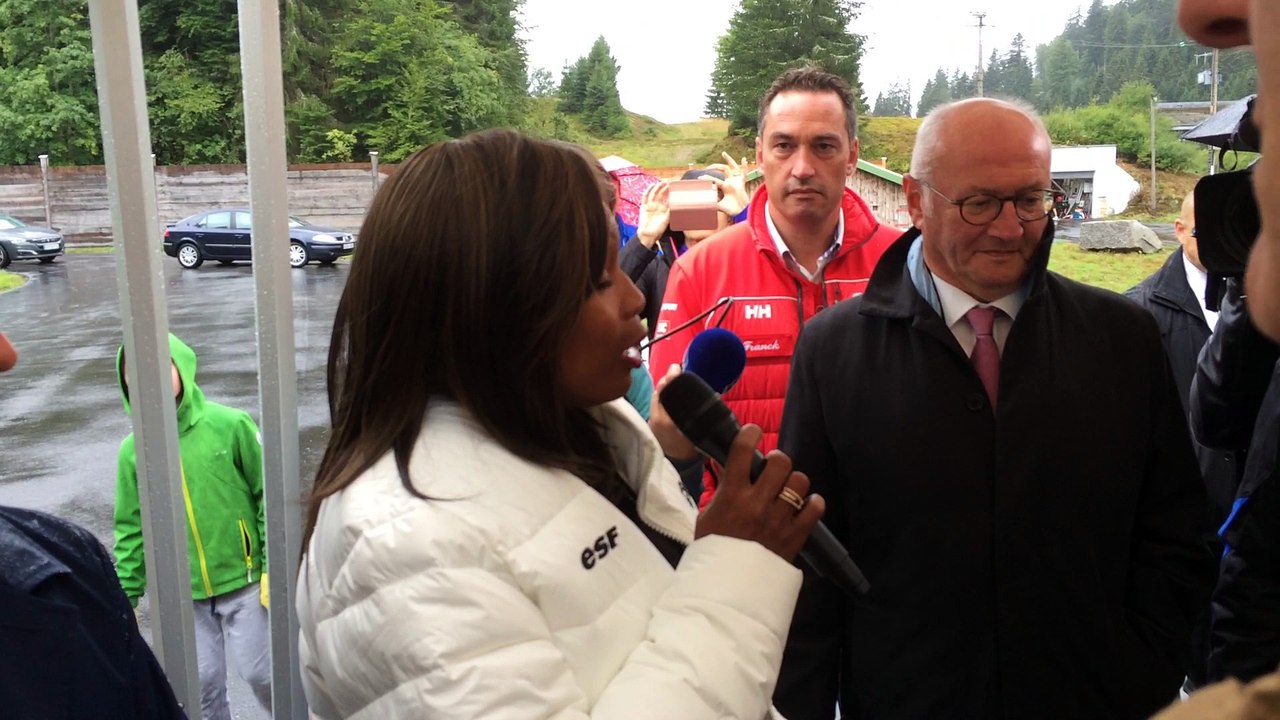 Laura Flessel, ministre des sports en visite à La Bresse