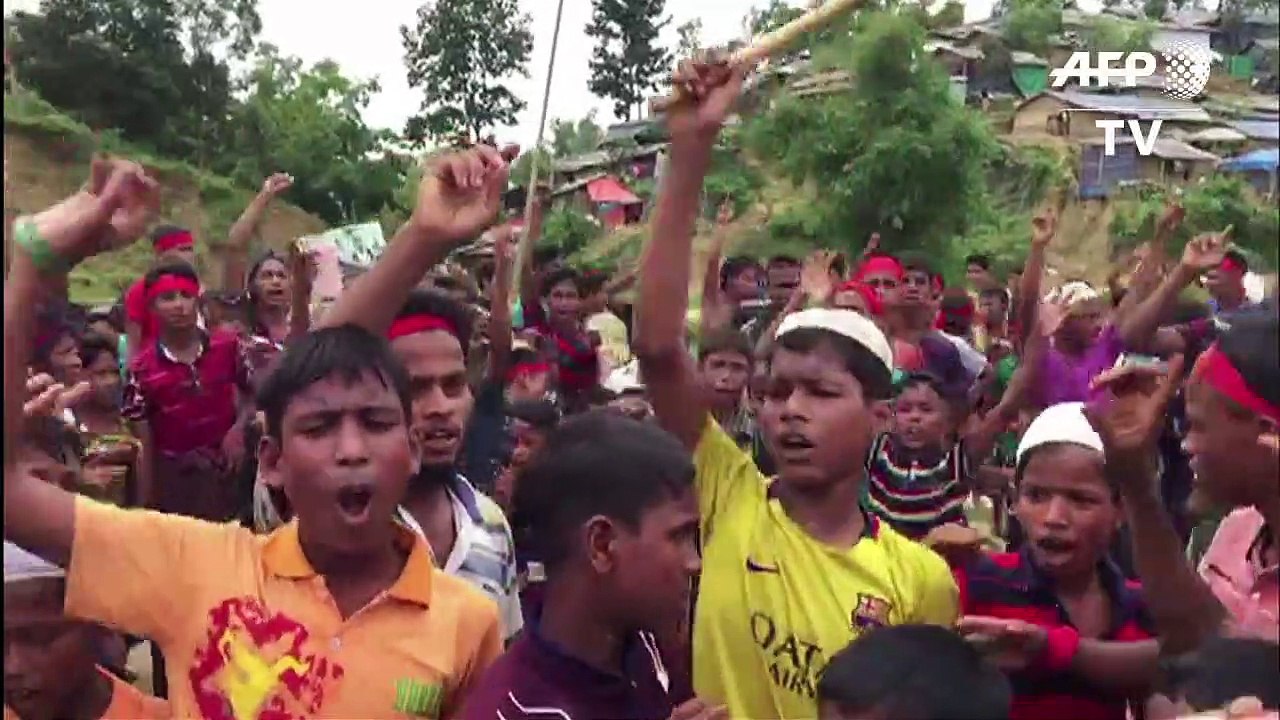 Le colère des Rohingyas, un an après leur exode de Birmanie