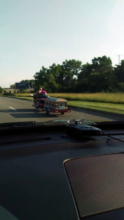 Motorcycle Tows Coffin