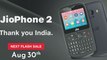 Jio Phone 2 Next Flash Sale Date To Be Held On August 30 ఆగష్టు 30న జియోఫోన్ 2 సేల్