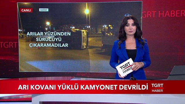 Arı Kovanı Yüklü Kamyonet Devrildi
