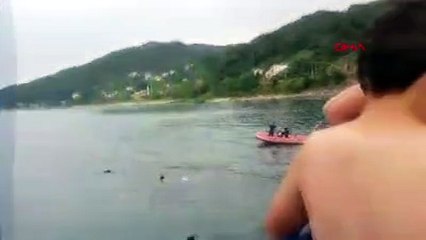 Rize'de kaybolan dana Trabzon'da yüzerken bulundu