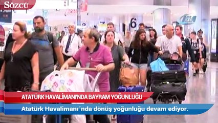 Скачать видео: Atatürk Havalimanı´nda bayram tatili dönüşü yoğunluğu devam ediyor