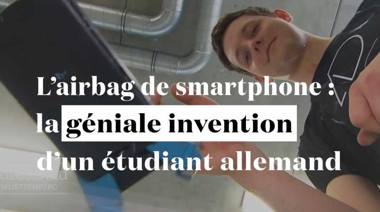 L'airbag de smartphone : la géniale invention d'un étudiant allemand -  Vidéo Dailymotion
