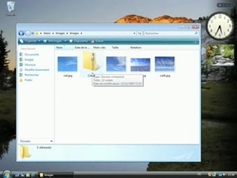 Les Dossiers Compressés sur Windows Vista