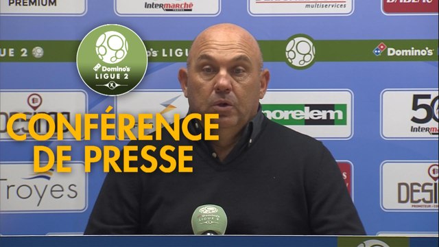 Conférence de presse ESTAC Troyes - FC Metz (0-1) : Rui ALMEIDA (ESTAC) - Frédéric ANTONETTI (FCM) - 2018/2019
