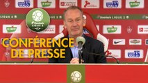 Conférence de presse Stade Brestois 29 - Havre AC (1-0) : Jean-Marc FURLAN (BREST) - Oswald TANCHOT (HAC) - 2018/2019