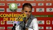 Conférence de presse US Orléans - Paris FC (4-0) : Didier OLLE-NICOLLE (USO) - Mecha BAZDAREVIC (PFC) - 2018/2019