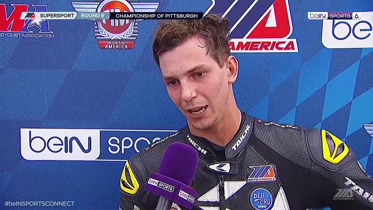 #MotoAmerica Pittsburgh SSP Race 1 3rd Place Bryce Prince - video ...