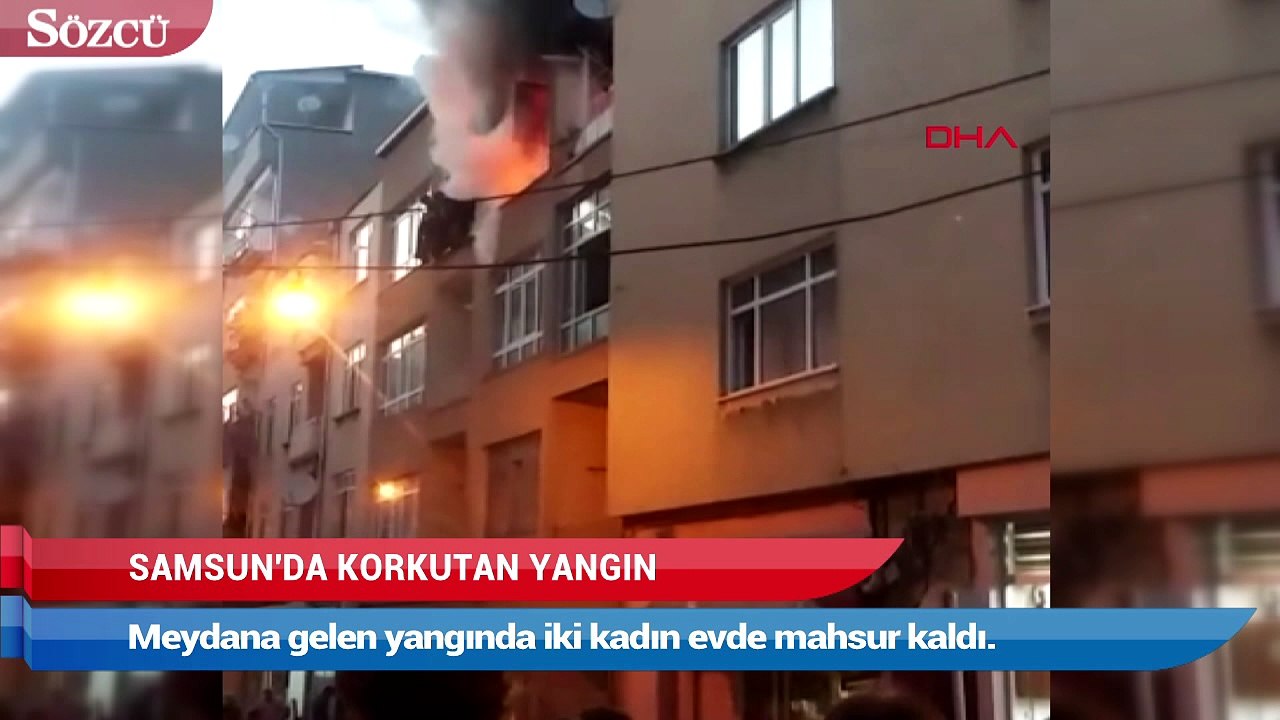 Yangında mahsur kalan iki kadın, üçüncü kattan aşağı atladı