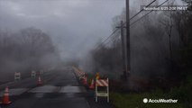Reed Timmer in Pahoa, Hawaii, where flooding and volcanic activity collide