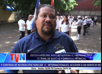 Los estudiantes del Instituto Público Ramírez Goyena, ya iniciaron ensayos para participar en la inauguración del Festival de bandas y gimnasias rítmicas que se