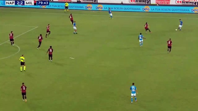 Dries Mertens Goal -  Napoli vs AC Milan 3-2 25/08/2018