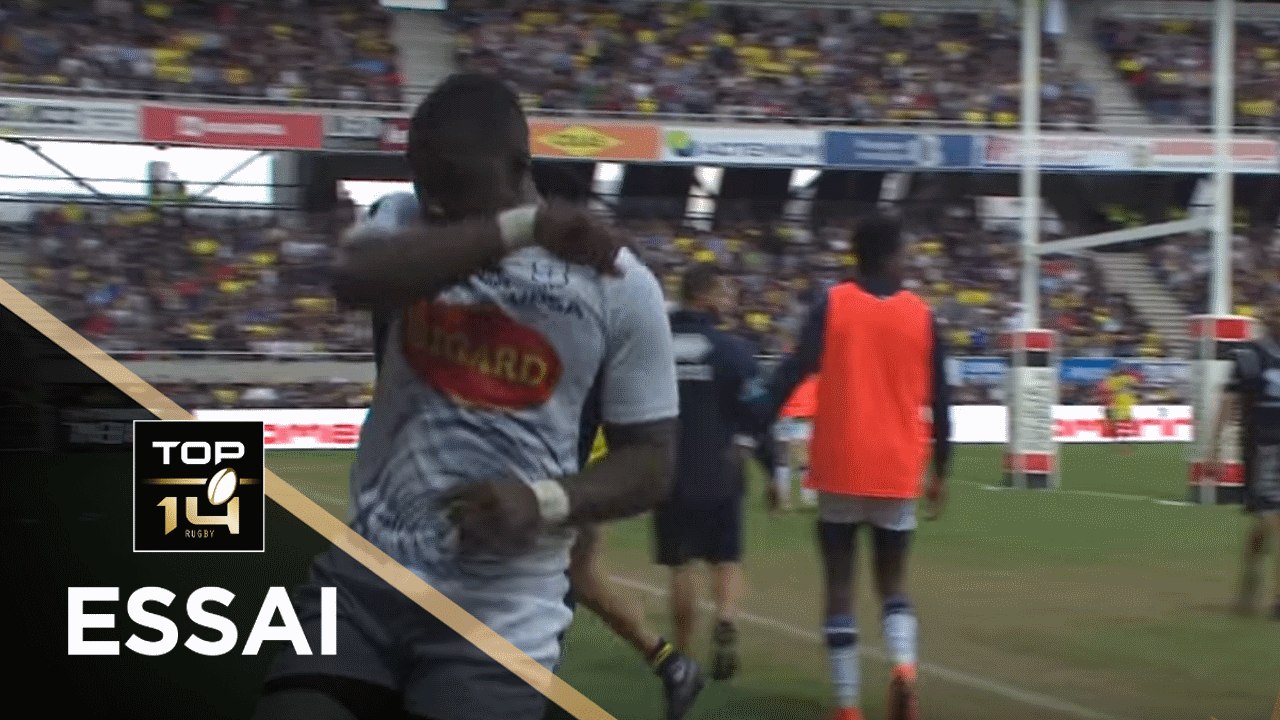 TOP 14 - Essai Yoan TANGA (SUA) - Clermont - Agen - J1 - Saison 2018/2019