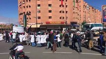 Simo Daher - مسيرة احتجاجية للتنسيقية الوطنية للاساتذة المتدربين بمدينة مراكش