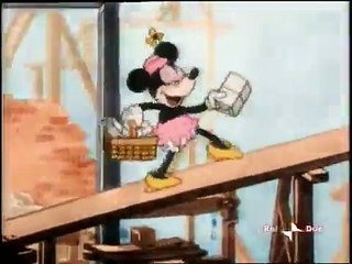 Mickey Mouse Building a Building 1933 Colorized