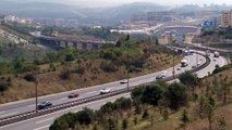 Bayram tatilinin son gününde TEM'de trafikte yoğunluk azaldı