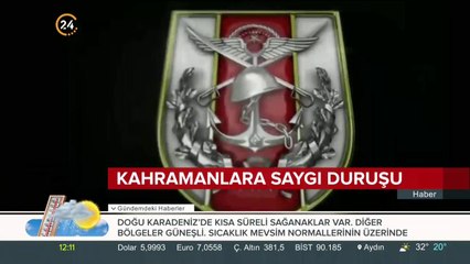 Kahramanlara saygı duruşu