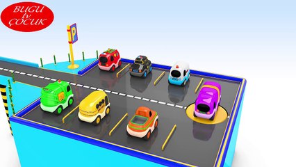 Oyuncak Arabalar Uçuyor - Garaj Oyun Seti - Çocuklar İçin Renkleri Öğreniyorum