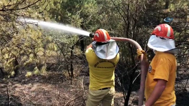 Ormanlık alanda çıkan yangına ilk müdahale vatandaşlardan geldi