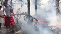 Ormanlık Alanda Çıkan Yangına İlk Müdahale Vatandaşlardan Geldi