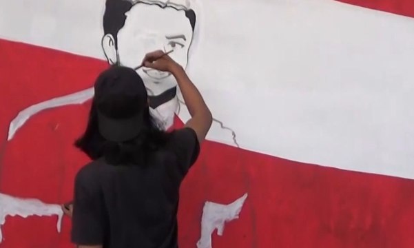 Seniman Solo Lukis Mural Peraih Medali Emas Asian Games