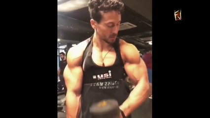Tiger shroff workout in gym very hard for upcoming movie RAMBO